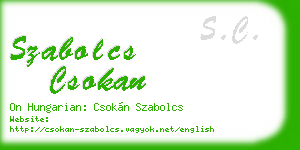 szabolcs csokan business card