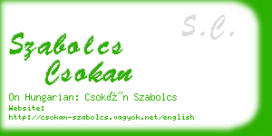 szabolcs csokan business card